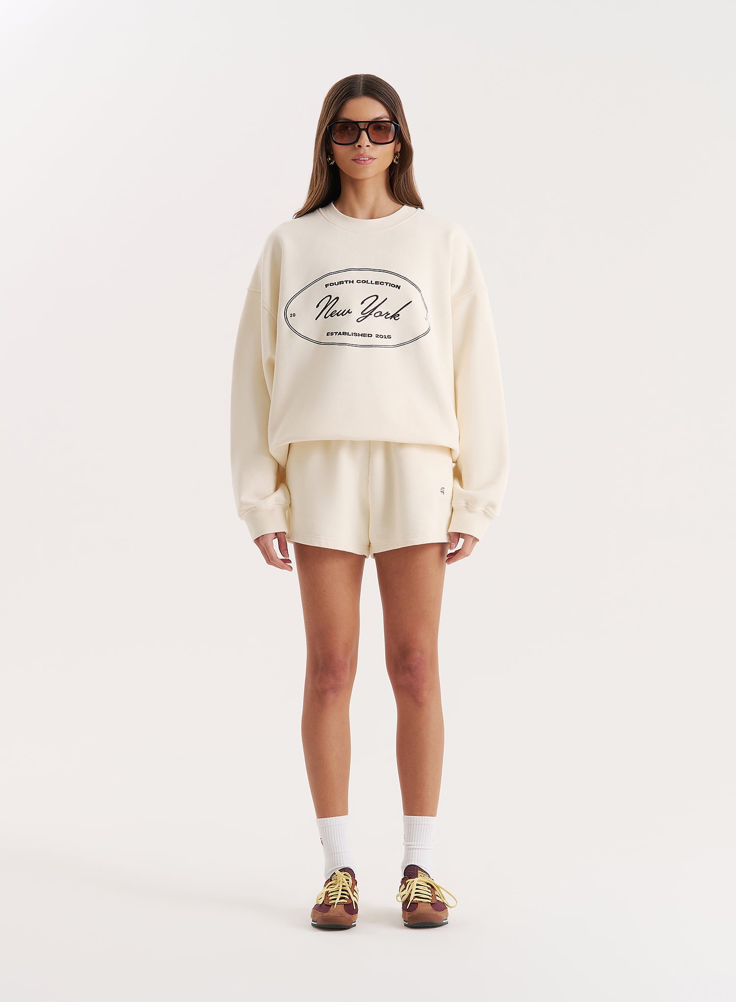 Cream New York Emblem Sweatshirt